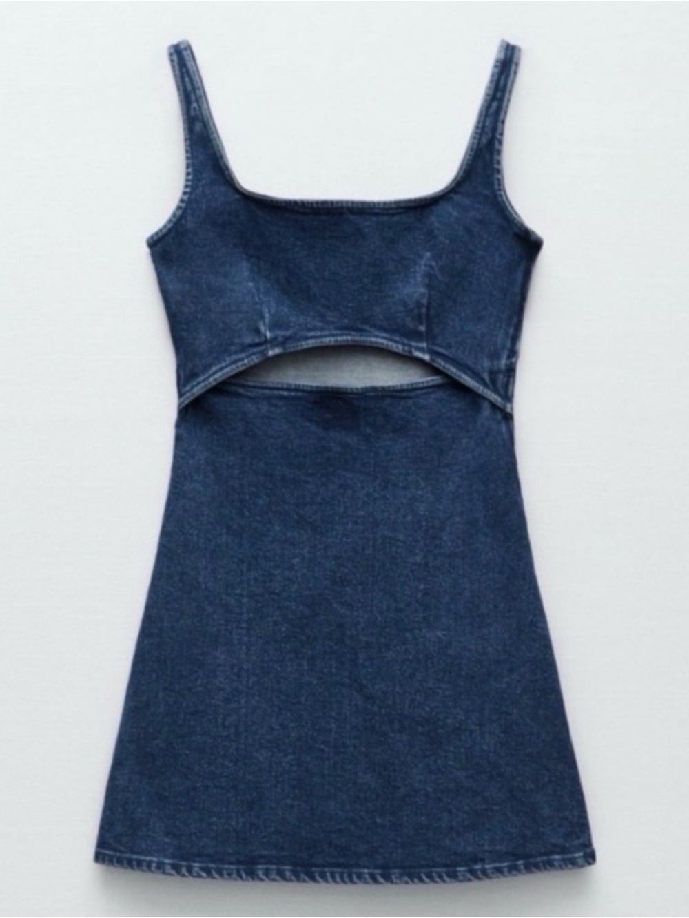 Zara Denim Cutout Mini Dress